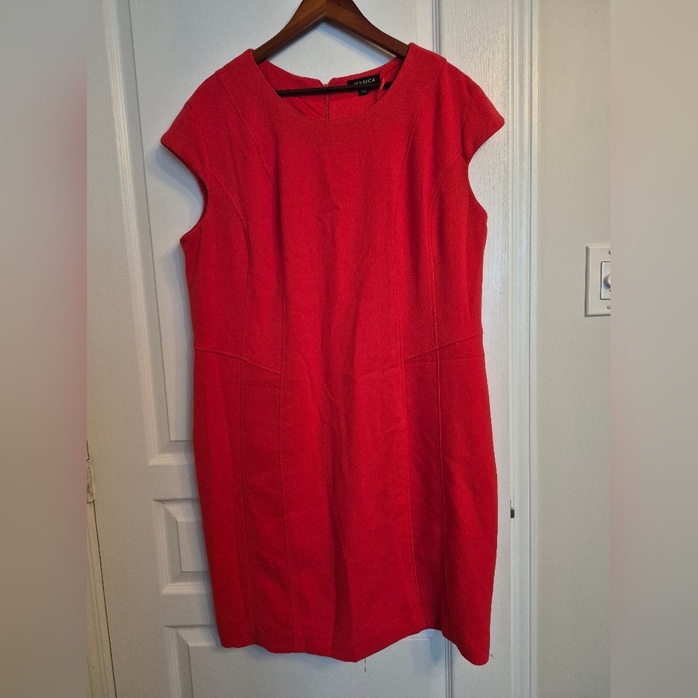 Jessica Dress in Bold Orange/Red